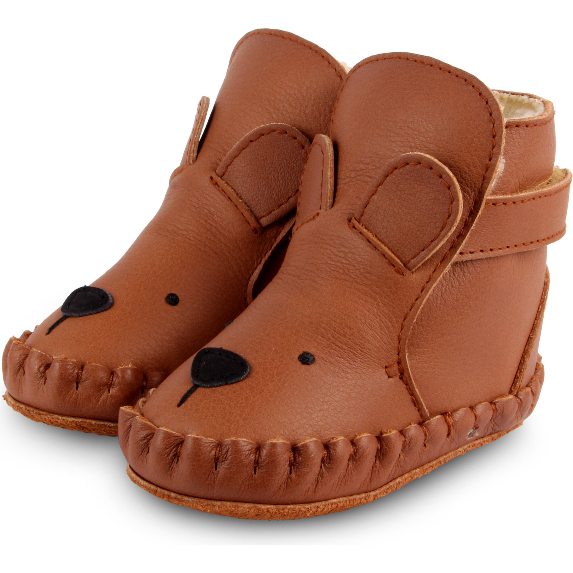 Kapi Classic Lining & Bear Leather Boots, Cognac - Boots - 1