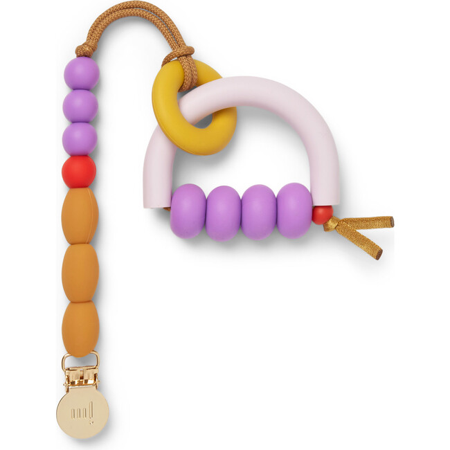 Plum Arch Ring Teether + Clip Set
