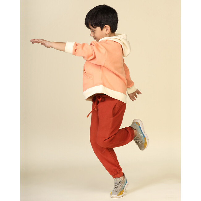 Planet First Colour Blocked Earth Hoodie, Dusty Pink - Sweatshirts - 5