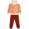 Planet First For the Earth Joggers Set, Dusty Pink And Red - Mixed Apparel Set - 1 - thumbnail