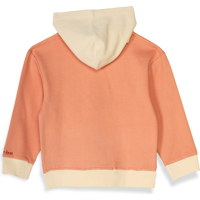 Planet First Colour Blocked Earth Hoodie, Dusty Pink - Sweatshirts - 8