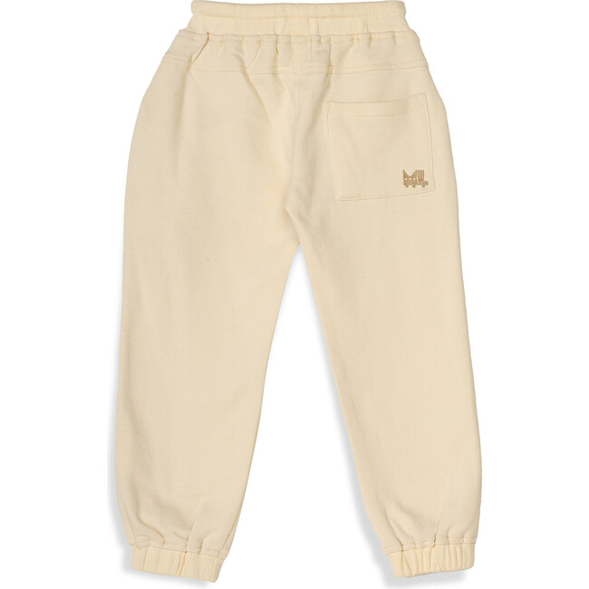 Planet First Cotton Fleece Joggers, Cream - Sweatpants - 8