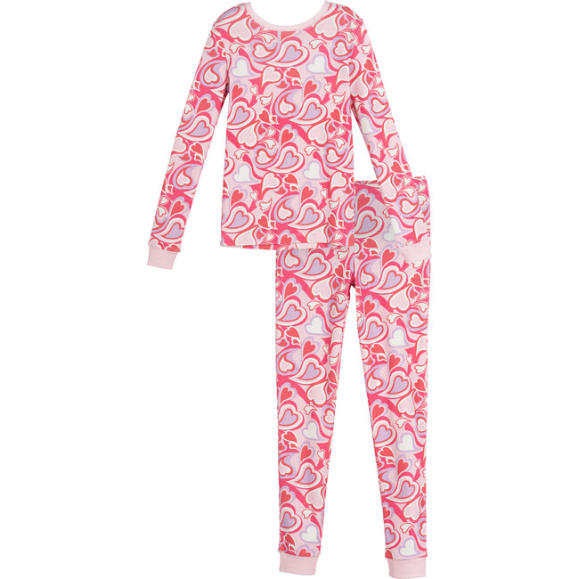 Dahl Pajama Set, Groovy Heart - Pajamas - 1