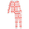 Taylor Pajama Set, Vintage Red Hearts - Pajamas - 1 - thumbnail