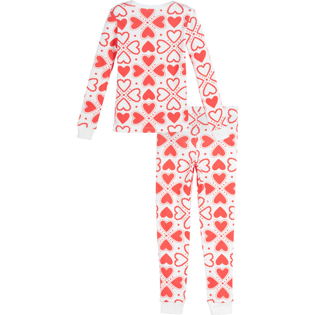 Taylor Pajama Set, Vintage Red Hearts - Pajamas - 5