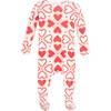 Baby Sawyer Pajamas, Vintage Red Hearts - Pajamas - 3