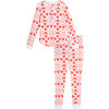 Women's Eden Pajama Set, Vintage Red Hearts - Pajamas - 1 - thumbnail