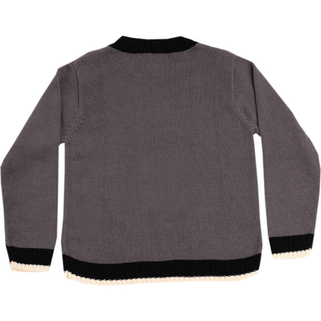 Embroidered Sweater "Dare to be Different" , Grey - Sweaters - 2