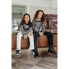 Embroidered Sweater "Dare to be Different" , Grey - Sweaters - 4
