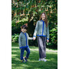 Embroidered  Cardigan Sweater  "Recycling Squad",  Army Green - Sweaters - 4