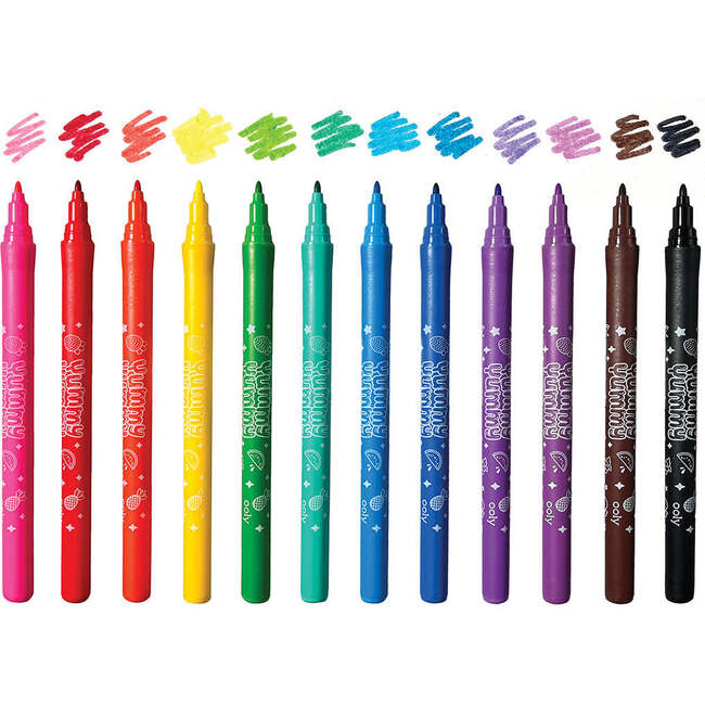 Yummy Yummy Scented Markers (Set of 12) - Coloring - 2