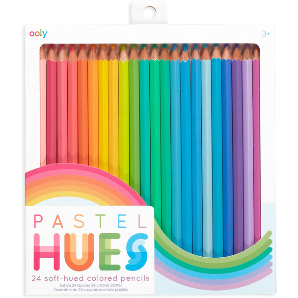 Pastel Hues Colored Pencils (Set of 24)
