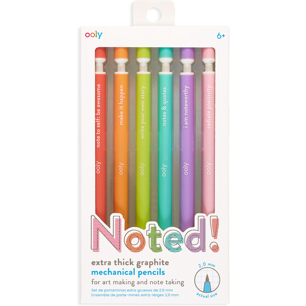 Noted! Graphite Mechanical Pencils (Set of 6) - Art Supplies - 1