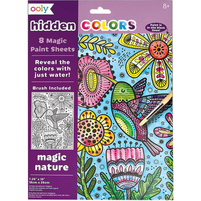 Hidden Colors Magic Paint Sheets, Magic Nature (Set of 9)