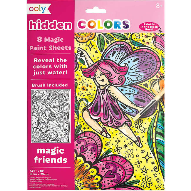 Hidden Colors Magic Paint Sheets, Magic Friends (Set of 9)