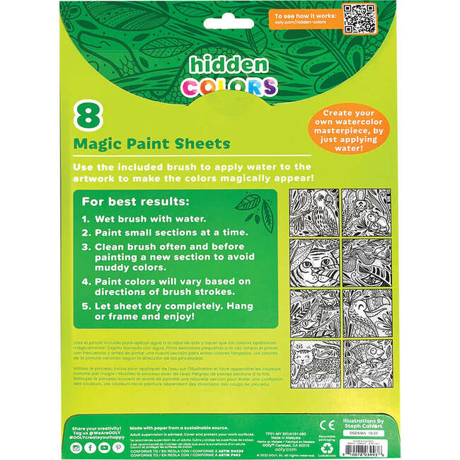 Hidden Colors Magic Paint Sheets, Magic Jungle (Set of 9) - Painting - 2