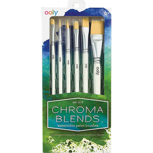 Chroma Blends Watercolor Paint Brushes (Set of 6)
