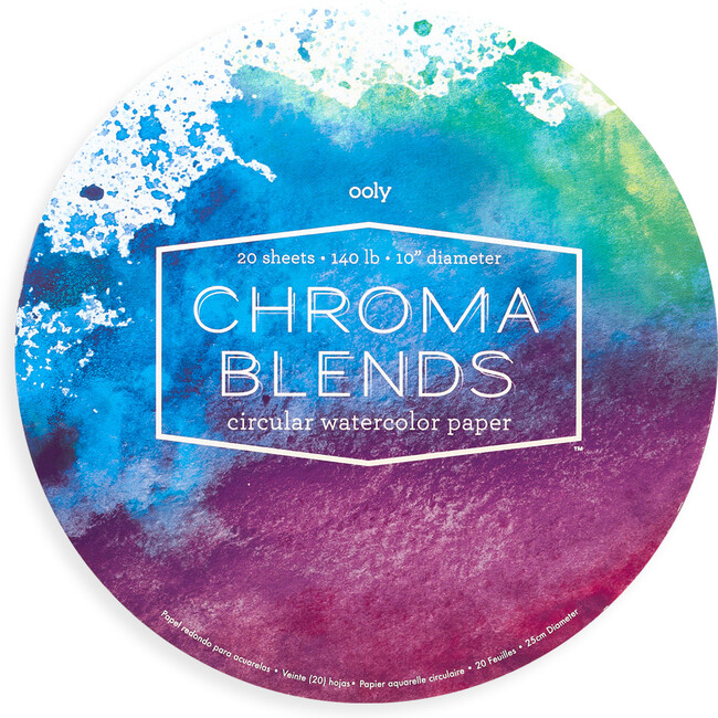 Chroma Blends 10" Dia Circular Watercolor Paper Pad