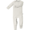 Romper Footie Convertible Pajama, Oatmeal - Footie Pajamas - 1 - thumbnail