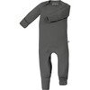 Romper Footie Convertible Pajama, Charcoal - Footie Pajamas - 1 - thumbnail