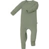 Romper Footie Convertible Pajama, Sage - Footie Pajamas - 1 - thumbnail