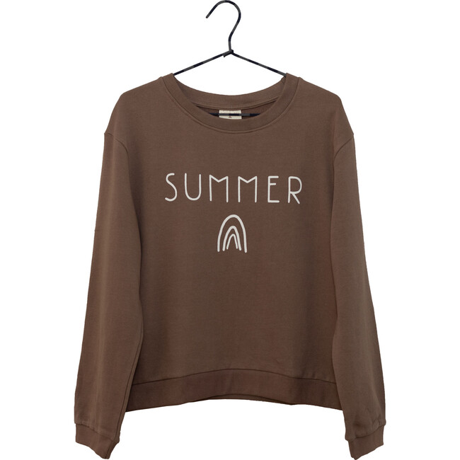 Adult's Summer Oversized Sweatshirt, Chocolate - Sweatshirts - 1