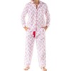 Men's Candy Cane Pajama Shirt and Pant Set, Red - Pajamas - 2