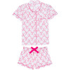 Women's Candy Cane Shirt & Boxer Set, Red - Pajamas - 1 - thumbnail