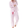Men's Candy Cane Pajama Shirt and Pant Set, Red - Pajamas - 3