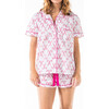 Women's Candy Cane Shirt & Boxer Set, Red - Pajamas - 4 - thumbnail