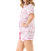 Women's Candy Cane Shirt & Boxer Set, Red - Pajamas - 5 - thumbnail