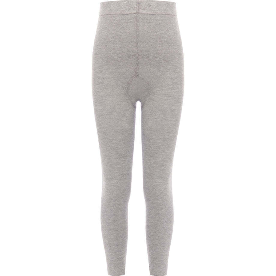 Plain Bamboo Cotton Tights, Grey - Tights - 1