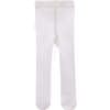 Ruffle Pom Tail Tights, White - Tights - 1 - thumbnail