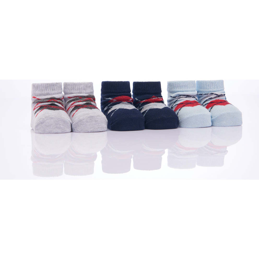 Argyle Print 3-Piece Socks Set, Blue - Socks - 1