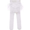 Tulle Ruffle Tights, White - Tights - 3