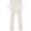 Tulle Ruffle Tights, Cream - Tights - 3