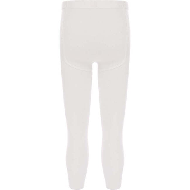 Plain Bamboo Cotton Tights, White - Tights - 3