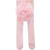 Ruffle Pom Tail Tights, Pink - Tights - 3