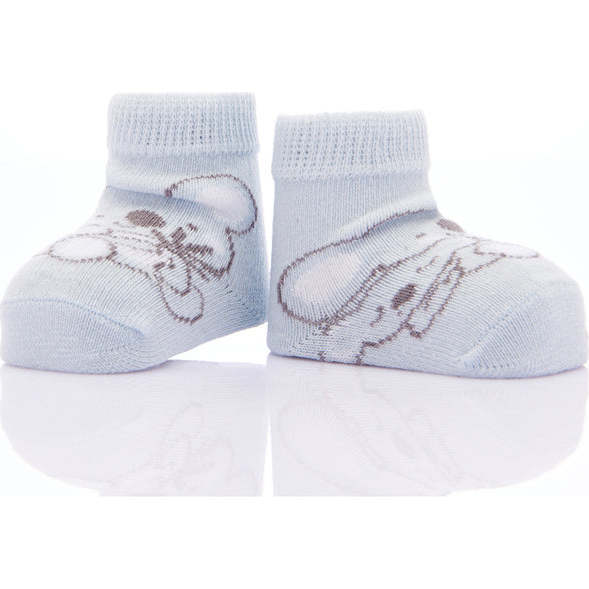 Koala Print 3-Piece Cottons Socks Set, Blue - Socks - 5