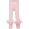 Ankle Ruffle Tights, Pink - Tights - 1 - thumbnail