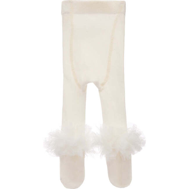 Ankle Ruffle Tights, Cream - Tights - 3
