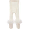 Ankle Ruffle Tights, Cream - Tights - 3