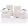 Animal Plush 3-Piece Cotton Socks Set, Cream - Socks - 3