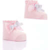 Pearl Ribbon Bow 3-Piece Socks Set, Pink - Socks - 7 - thumbnail