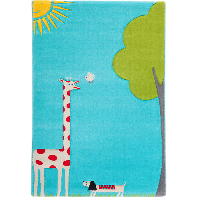 Giraffe Rug, Turquoise 134 x 180