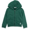 Venice Zipper Hoodie With Kangaroo Pocket, Dark Cedar - Sweatshirts - 1 - thumbnail