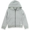 Venice Zipper Hoodie With Kangaroo Pocket, Heather Grey - Sweatshirts - 1 - thumbnail