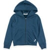 Venice Zipper Hoodie With Kangaroo Pocket, Navy - Sweatshirts - 1 - thumbnail