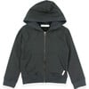 Venice Zipper Hoodie With Kangaroo Pocket, Black - Sweatshirts - 1 - thumbnail