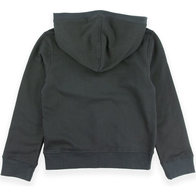 Venice Zipper Hoodie With Kangaroo Pocket, Black - Sweatshirts - 2